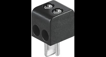 Loudspeaker connector mannelijk zwart - schroefbaar