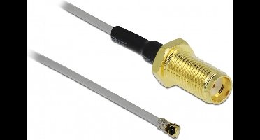 MHF 4 (v) - SMA (v) kabel - Micro Coax (0,81 mm) - 50 Ohm / grijs - 0,50 meter