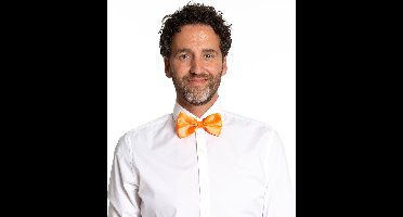 Partychimp Vlinderstrik Neon Oranje Carnavalskleding Heren Strik WK Voetbal Oranje Kleding Carnaval Accessoires - Neon Oranje - polyester