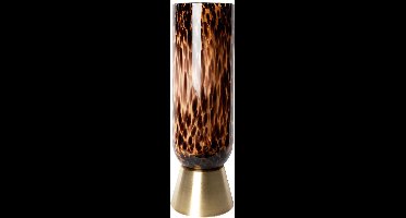 PTMD GLAZEN Vaas / windlicht Meggy bruine luipaard print