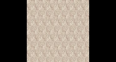 Dutch Wallcoverings - Grace 3d stitched cube beige - vliesbehang - 10m x 53cm - GR322305