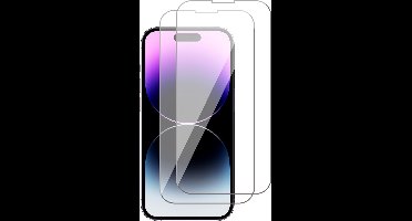 Screenprotector geschikt voor iPhone 14 Pro - Gehard Glas Beschermglas Tempered Glass Screen Protector - 2 Stuks