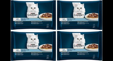 4x Gourmet Perle - Duo Vis - Kattenvoer - 4x85g