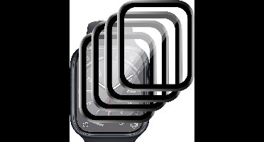 Screenprotector geschikt voor Apple Watch Series 8 45 mm - PET Glasfolie Full Screen Protector - 4 Stuks