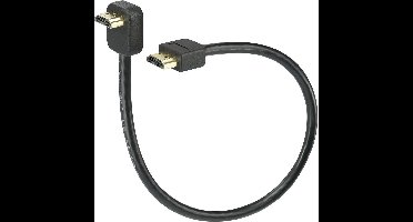 SpeaKa Professional SP-7870508 HDMI-kabel HDMI Aansluitkabel HDMI-A-stekker, HDMI-A-stekker 0.30 m Zwart 4K UHD, Audio
