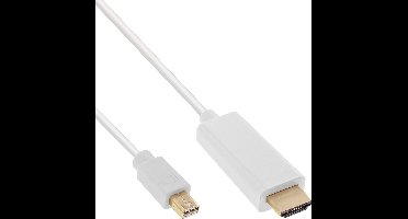 Premium Mini DisplayPort 1.2 naar HDMI 1.4 kabel (4K 30 Hz) / wit - 3 meter