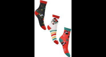 Minnie Mouse - sokken Minnie Mouse - Kerst - Meisjes - 3 paar - maat 27/30