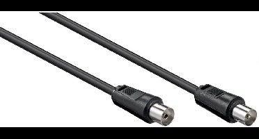 IEC (m) - IEC (v) coaxkabel / recht - zwart - 2,5 meter