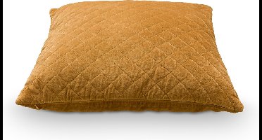 vtwonen Vierkant Sierkussen - Katoen - Velvet - Karamel Bruin - 50 cm