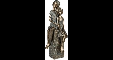 Beeld - Liefde - 39cm - Polyresin -Kinderen - Goud - Bronz - Kunst -
