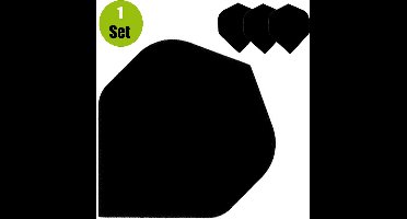 Poly Plain Dartflights - Zwart