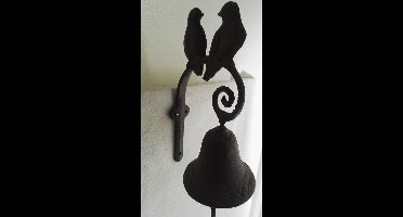 Gietijzeren - deurbel - 2 vogels - klein - formaat