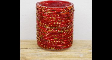 SENSE Waxine lichthouder - kaarshouder - theelichtenhouder rood - sfeerlicht - *** 2 STUKS**