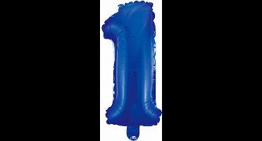 Folie Ballon Cijfer 1 Blauw 41cm