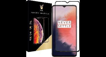Screenprotector geschikt voor OnePlus 7T - Tempered Glass Gehard Glas - Full Screen Cover Volledig Beeld - iCall