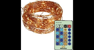 LedMaxx koperen lichtsnoer 20 mtr - Warm wit Led dimbaar - 230V