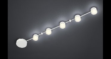 Plafonnière Nashville Wit Mat - Plafondlamp - Dimbaar - Led Lamp - 5 Lichtbronnen 3,5 Watt - Dimbaar