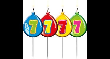 Kaarsje Birthday Ballonnen Cijfer 7