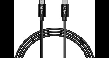 BeHello USB-C naar USB-C Oplaadkabel (1 meter) - Zwart