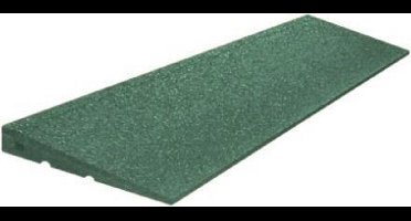 Schuin aflopende rand rubber - 75x25 cm - 45 mm dik - Groen