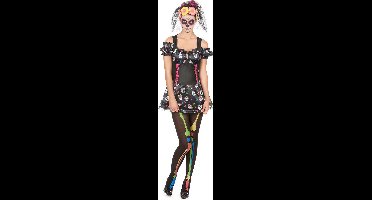 "Veelkleurig Dia de los Muertos kostuum voor vrouwen  - Verkleedkleding - Medium"