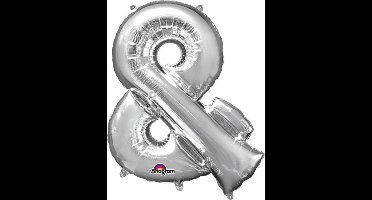 AMSCAN - Enorme zilverkleurige + ballon - Decoratie > Ballonnen