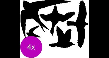 Best For Birds Raamstickers Vogel Assorti - Afweermiddel - 4 x