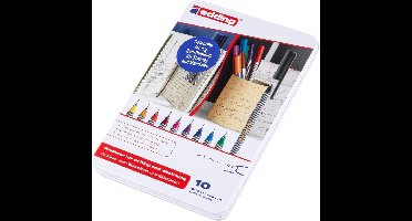 edding 55/10 S fineliners assorti set - ronde punt - 0,3 mm - set van 10 stuks