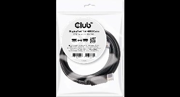 club3D CAC-2068 DisplayPort-kabel DisplayPort Aansluitkabel DisplayPort-stekker, DisplayPort-stekker 2.00 m Zwart Vlamb