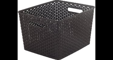 Curver My Style Nestbaar Opbergmand - Maat L - Emily - Donker Bruin