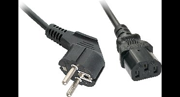 LINDY Stroom Aansluitkabel [1x Randaarde stekker - 1x Apparaatstekker, female C13 10A] 2.00 m Zwart