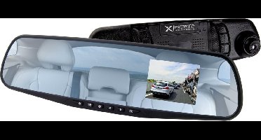 X-treme XD103 Mirror / Binnenspiegel Dashcam FULL HD met Nachtzicht, Microfoon en Bewegingsdetectie - Zwart