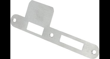 Nemef Sluitplaat verlengde lip - rechthoekig - 196 x 29/61,5 mm (LxBxH/B+LIP) - RVS Geborsteld - VP 4109 - din links