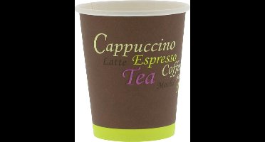 Koffiebeker karton 250cc 'Coffee to Go' limetta 50 stuks