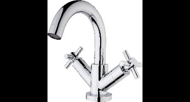 Wiesbaden Cross Draaibare Wastafel kraan - Chroom