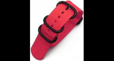 Premium Red - Zulu Nato strap 20mm - Horlogeband Rood