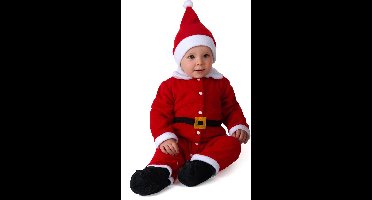 Vegaoo - Klassiek wit en rood kerstman kostuum voor baby's