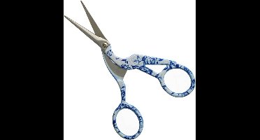 Opry borduurschaar ooievaar 11.5 cm delftsblauw