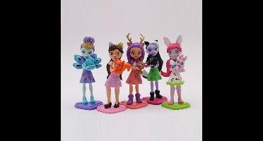 Speelset Enchantimals speelfiguren - Danessa Deer - Patter Peacock -Bree Bunny - 10cm