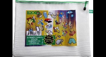 EXXO-HFP #34313 - A3-XL BPA-vrije Opbergtas - Multi-Purpose - Groene rits - 5 stuks (1 pak @ 5 stuks)