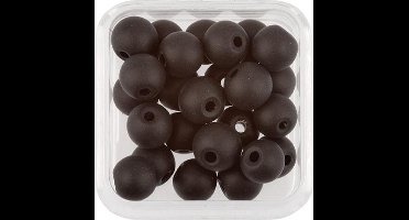 Glasparels Rond Mat Zwart 6 mm