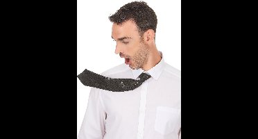 Vegaoo - Zwarte stropdas met lovertjes