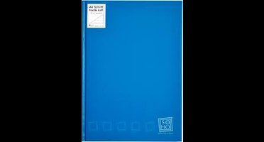 Schrift A4 harde kaft - gelinieerd - blauw