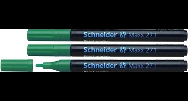 Schneider lakmarker - Maxx 271 - 1-2 mm - groen - 3 stuks - S-127104-3