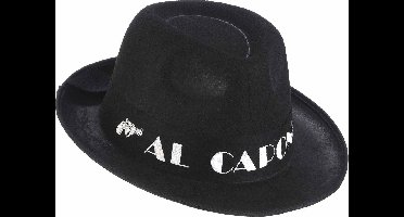 Vegaoo - Zwarte Al Capone borsalino hoed volwassenen