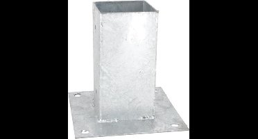 Vloerpaalhouder voor tuinpaal - 7 x 7 cm - Verzinkt