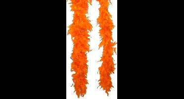 Oranje boa van veren - Verkleedattribuut