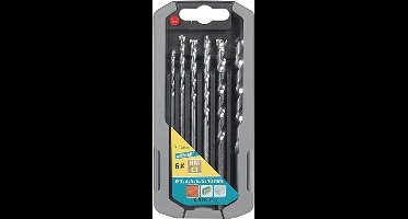 wolfcraft - Steenboorset hardmetaal-voorzien, Ø 3–10 mm, 6-dlg. - 7112000
