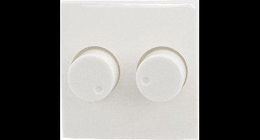 Berker S1 Centraalplaat Knop Duo Dimmer Polar - Wit