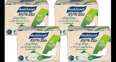 Vuokkoset Extra Lang Maandverband - 100% Biologisch - Nacht Maandverband - Groot Maandverband - Langdurige Bescherming